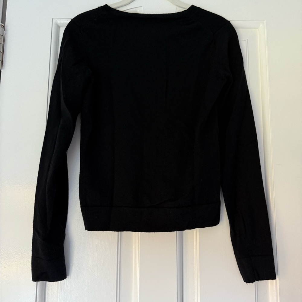 Theory Cashmere Crewneck Cardigan Black - Picture 4 of 6